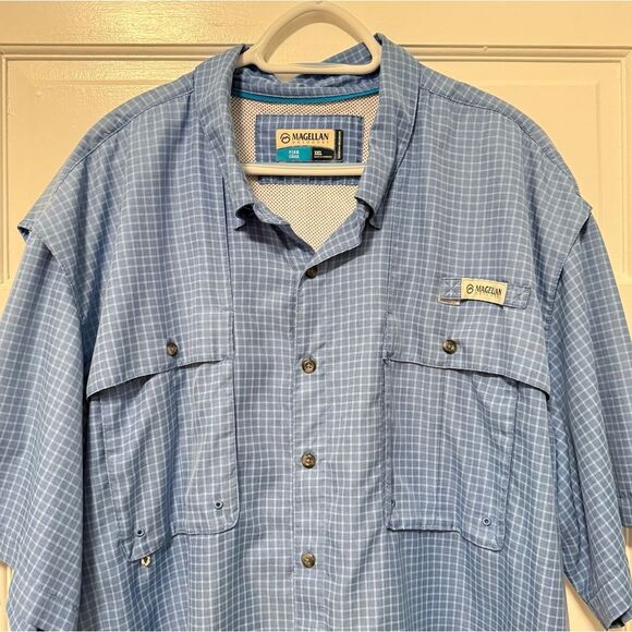 Magellan Outdoors Laguna Madre Solid Short Sleeve Fish Gear Vented Shirt 3XL - Picture 3 of 8